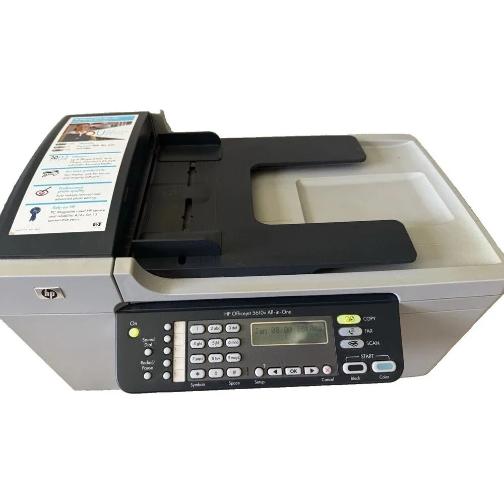 HP OfficeJet  5610 Color All-in-One Inkjet Printer/Copier/Scanner With Cords